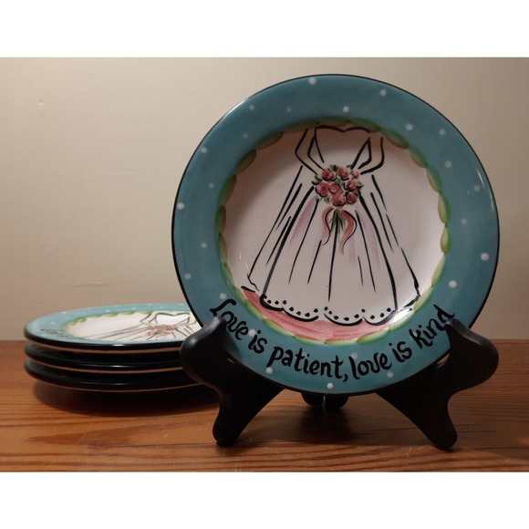 Jenny Moss & Mary Jocker Goodness Gracious "Love is patient, love" Decor Plate - Picture 4 of 6